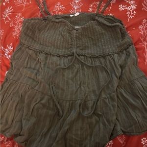 Women American Eagle Olive Green Spaghetti Strap Top Size XL